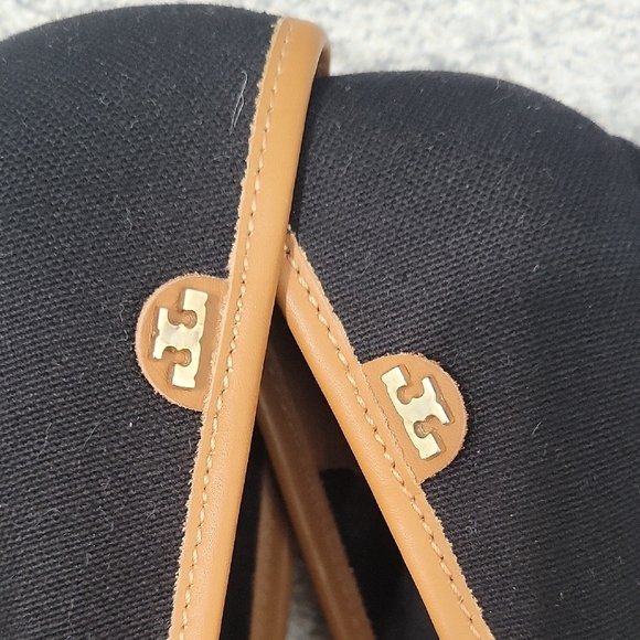 Tory Burch Black and Tan Espadrille Flats - Picture 9 of 10